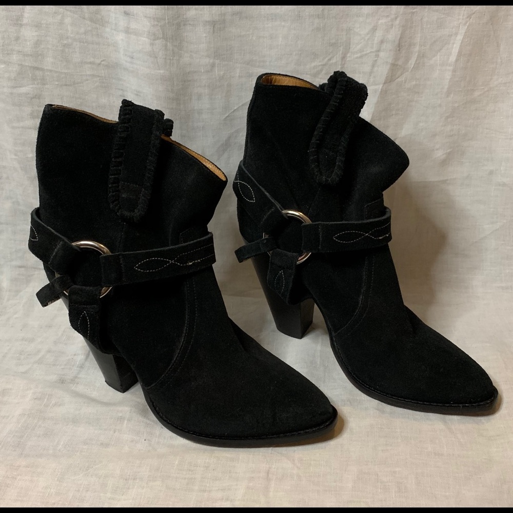Isabel Marant Black Suede Rawson Booties Size 38
